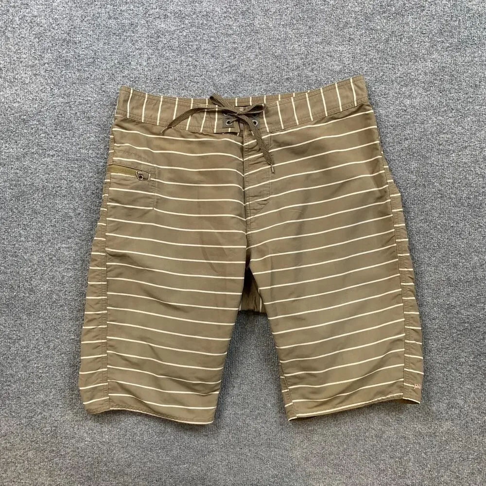 Patagonia Board Shorts Mens 34 Mushroom White Twenty Threes Swim Linerless Beach